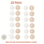 10/20 pairs of round non-ironing quilt snaps and pin clips