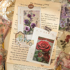 50 Sheets/book, plant and Flower Themed Material Paper