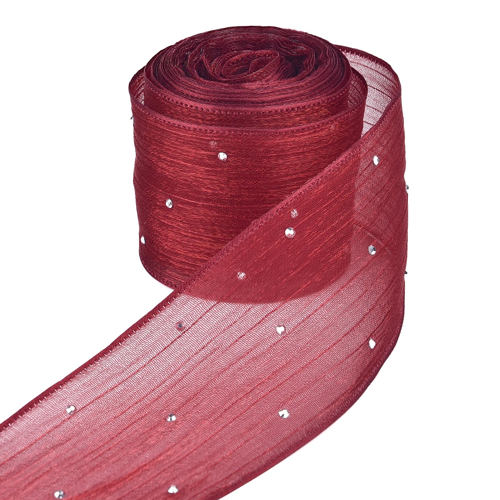 Diamond Pleated Mesh Organza Ribbon