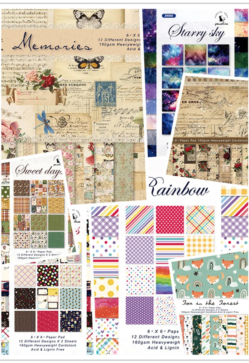 12 Sheet Scrapbook Paper 30x30cm