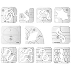 11Pcs Free Motion Quilting Templates Set