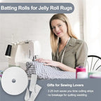 3 Roll Jelly Roll Batting Strip 2 1/2 Inch Cotton Blend Fleece