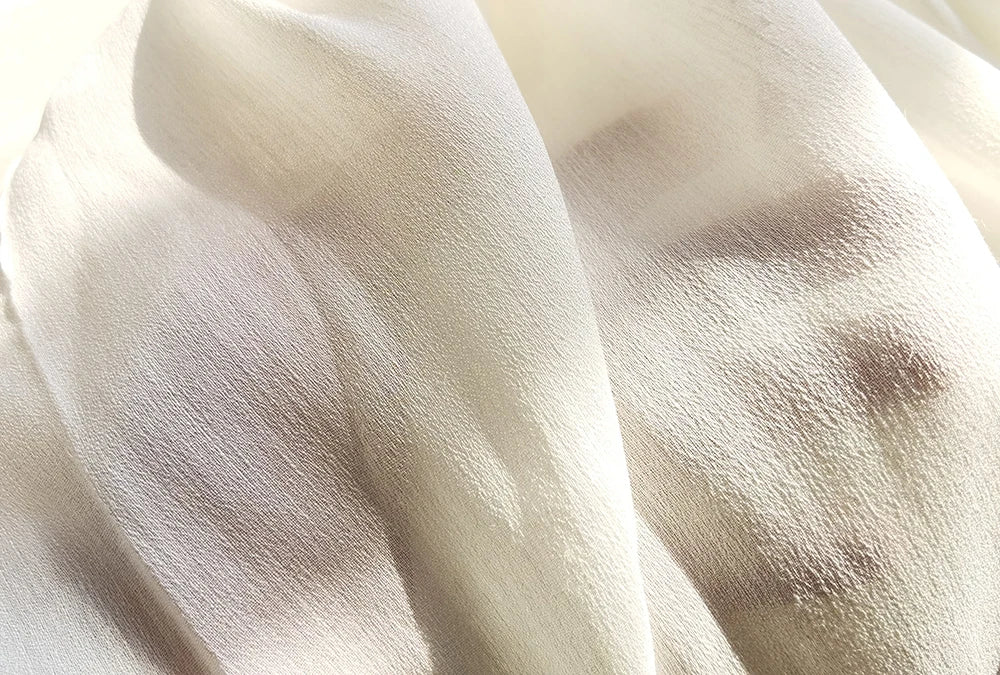 50cm*120cm Silk Linen Fabric White Dress Material