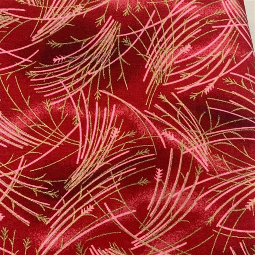 Japanese Style Kimono Bronzed Cotton Fabric