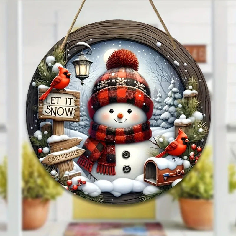 7.9" Christmas Wreath Centerpiece Decoration