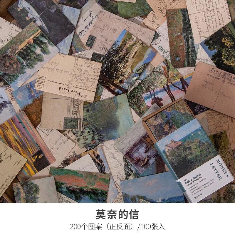 100Pcs Vintage Book Collection Kraft Paper