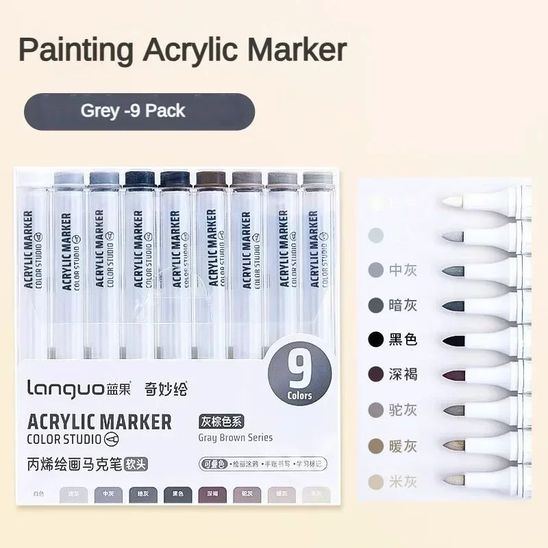 9/144 Colors Acrylic Paint Art Marker Pen