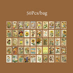 50 Sheets/book, plant and Flower Themed Material Paper