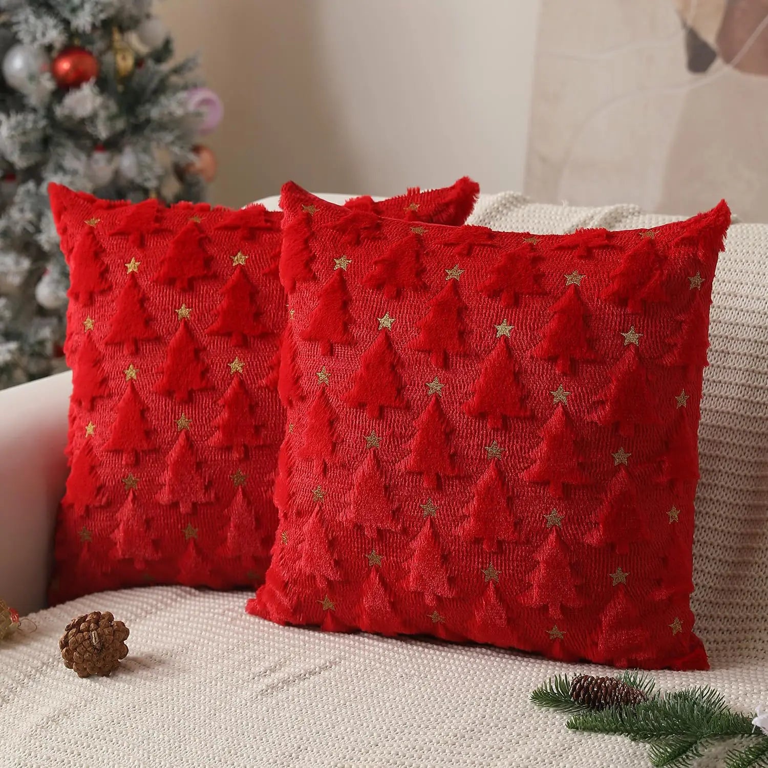 Pillow Cover Christmas Tree Cushion Cover