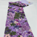 1 Yards 3D Embroidery Mesh Flower Sequin Fabric