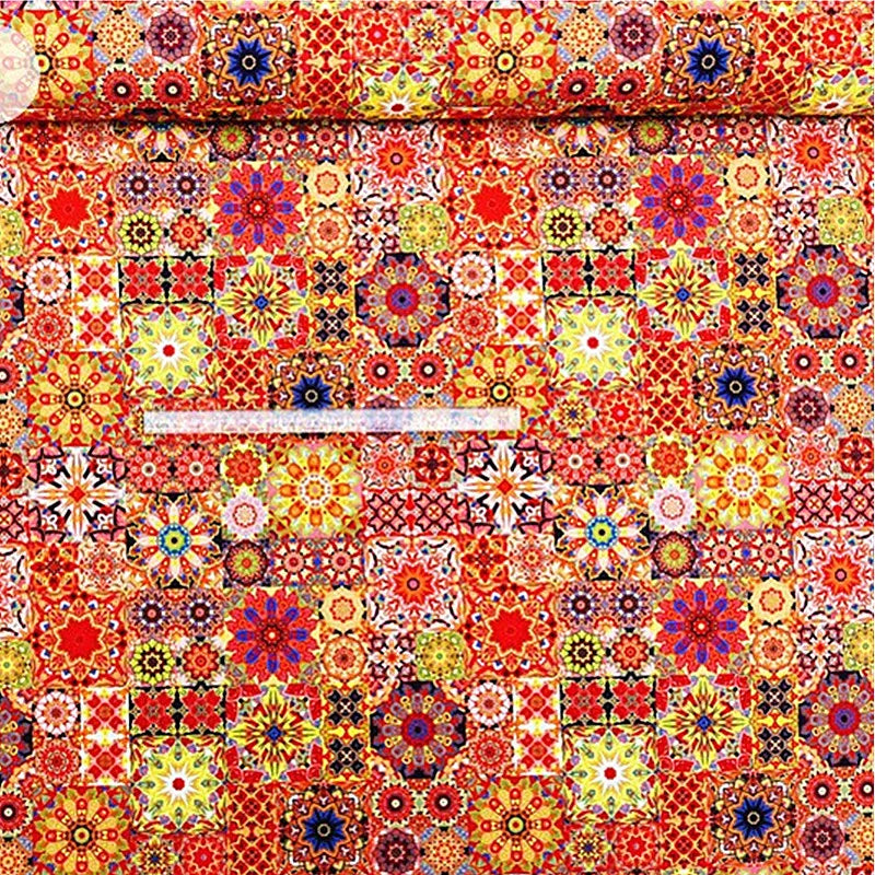50x55/110cm Bohemian Style Motif, Quality Designer Cotton Fabrics