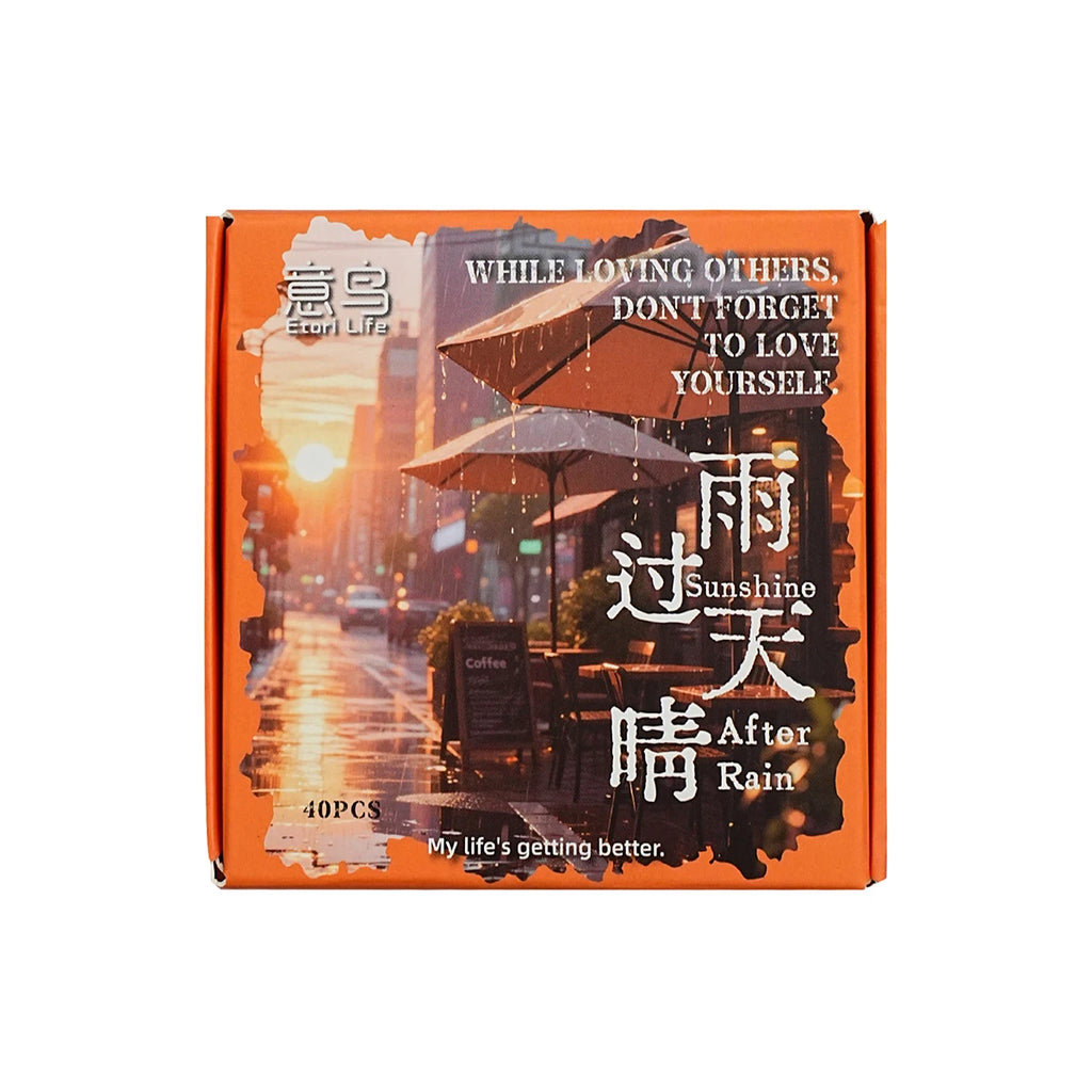 40pcs of PVC Pattern Stickers for Street Scenes After Rain and Sunshine