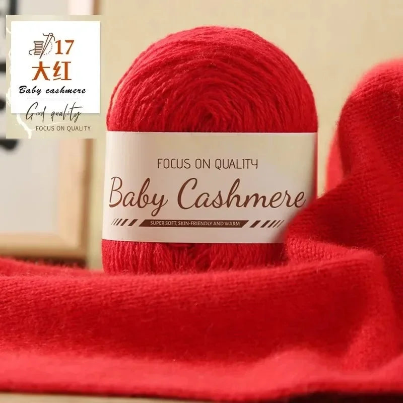 50g/roll Soft Wool Knitting Cashmere Long Thin Yarn