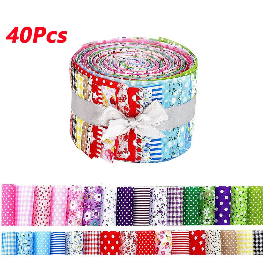 40Pcs Colorful Sewing Material Cotton