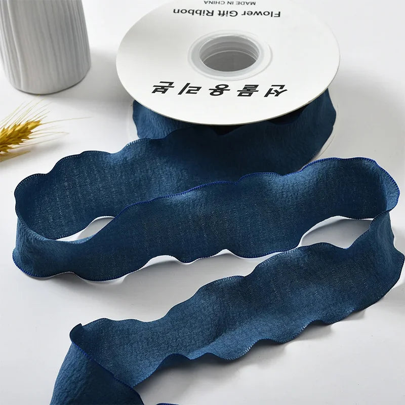 4CM 9 Meters/Roll Wrinkled Lace Edge Ribbons