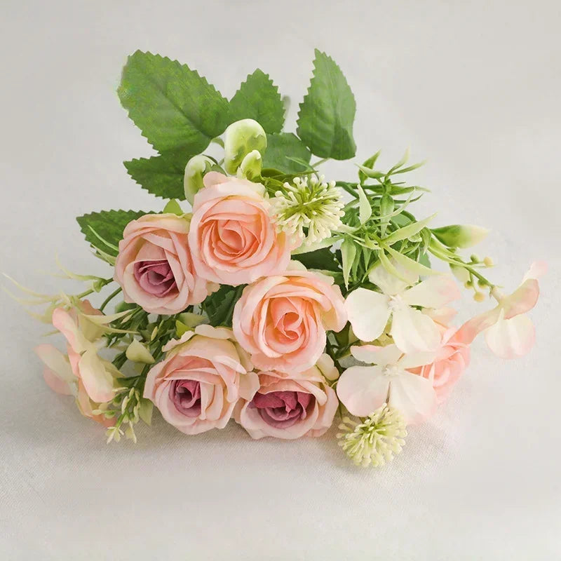 Artificial Flowers Silk Rose Wreath