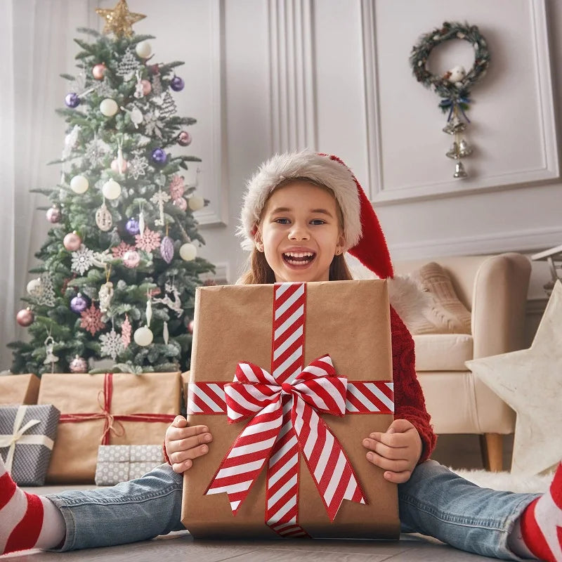 Stripe Red White Ribbon