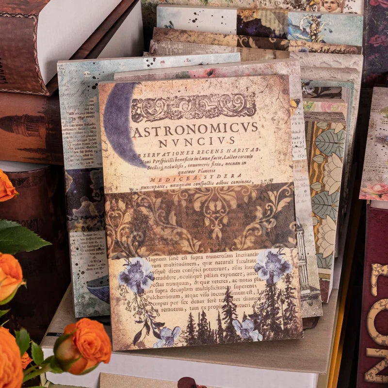 100 sheets Large Vintage Scrapbooking Decor