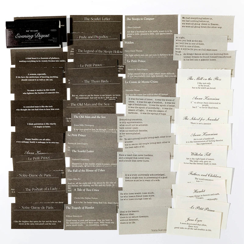 100pcs/pack English Vintage Material Scrapbooking Accessories