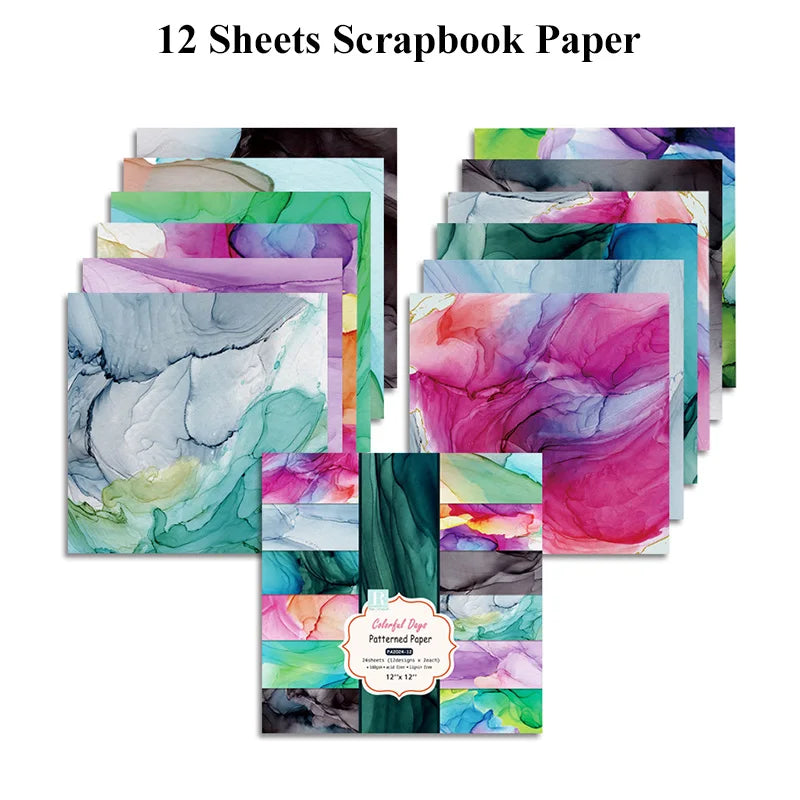 12 Sheet Scrapbook Paper 30x30cm