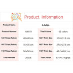 Tulips NKF Floral Pattern Cross Stitch