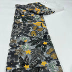 1 Yards 3D Embroidery Mesh Flower Sequin Fabric