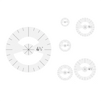 5Pcs Circle Ruler Quilting Template Set