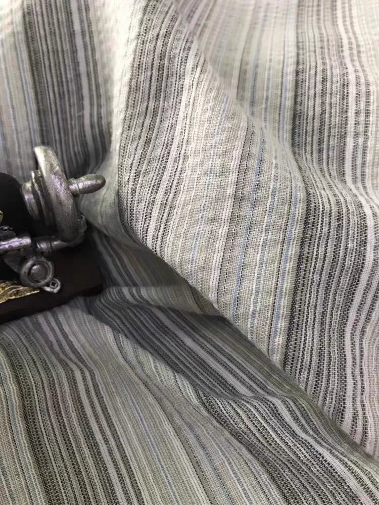 Colorful Striped Linen Fabric