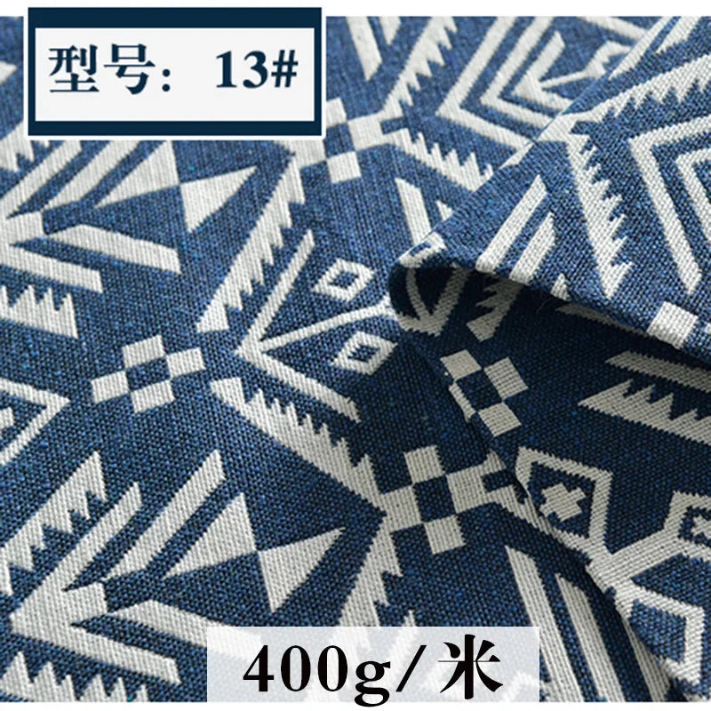 Dyed Ethnic Style Cotton Linen Fabric