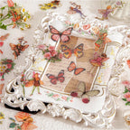 45 Pieces Stickers scrapbook Retro Flower fairy diary