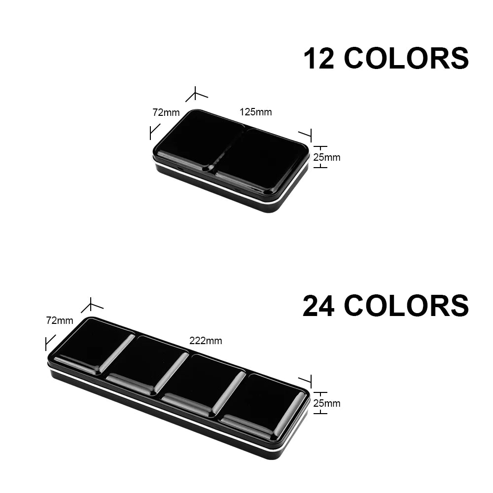 SeamiArt 12Color Artist Grade Professional Watercolors Paint Set