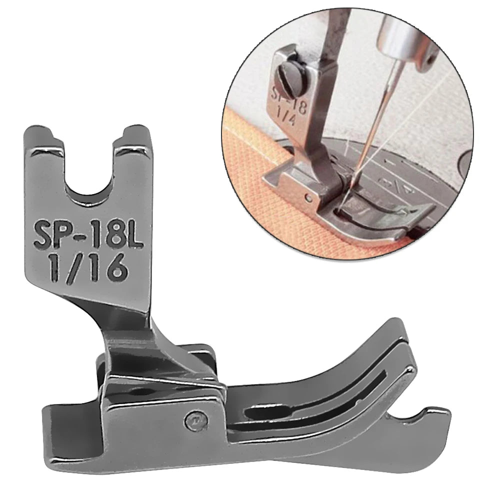 Steel Left / Right Edge Guide Presser Foot #SP-18 1/2 1/4 3/16 1/8 1/16