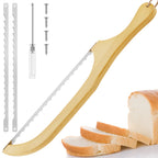 Wooden Bread Bow Knife Bow Bread Knife for Sourdough with Wooden Handle Bread Slicer for Homemade Bread Sourdough Bread Cutter