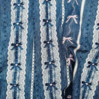 Denim Bow Cotton Canvas Fabric