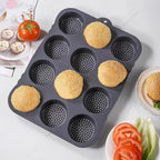 1PC Hamburger Bread mold 12-hole round