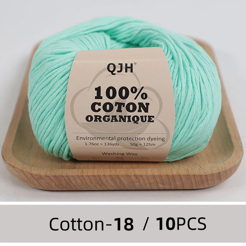 10PCS 100% Organic Cotton Yarn