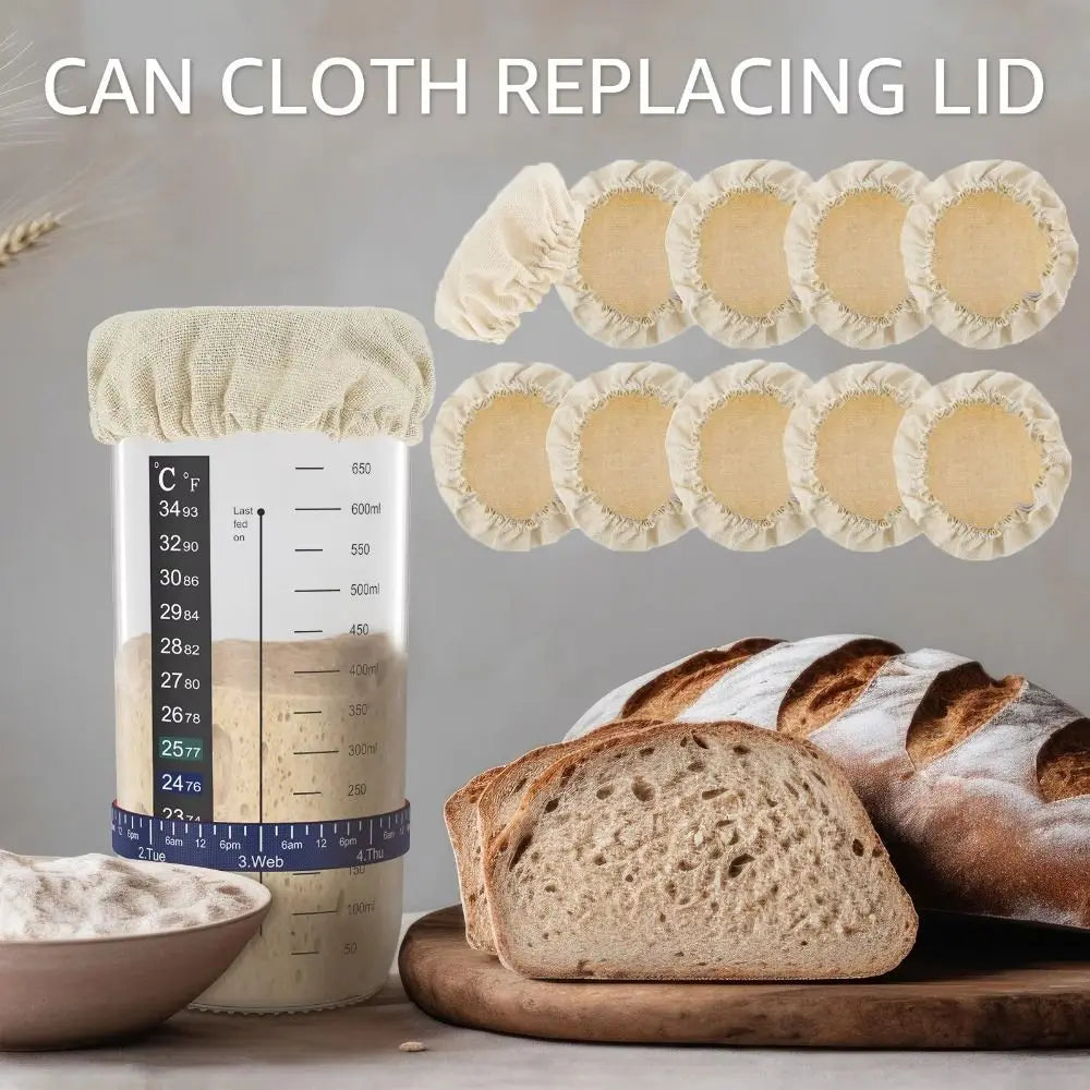 10Pcs Reusable Sourdough Starter Jar Covers