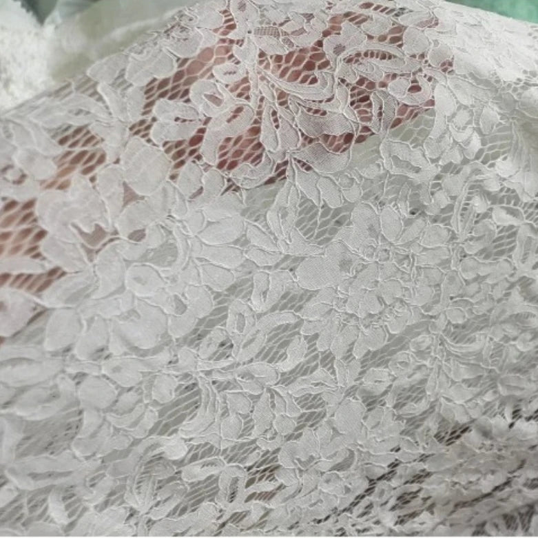 1.5M wide Cotton & Nylon Material Cord Lace Fabric