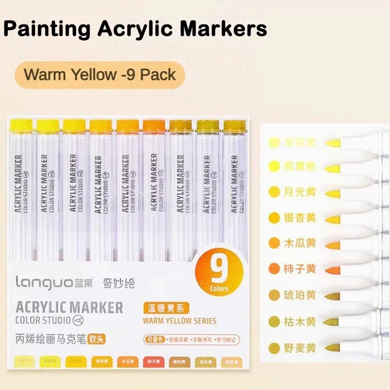 9/144 Colors Acrylic Paint Art Marker Pen