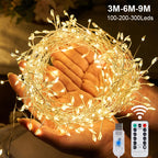 3/6/9M USB Power LED Firecracker String Lights Remote Control