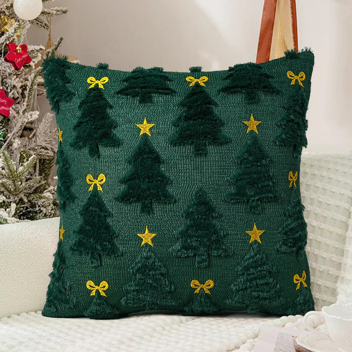 Pillow Cover Christmas Tree Cushion Cover