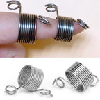 Stainless Steel Coiled Knitting Thimble  Finger Ring
