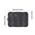 1PC Hamburger Bread mold 12-hole round