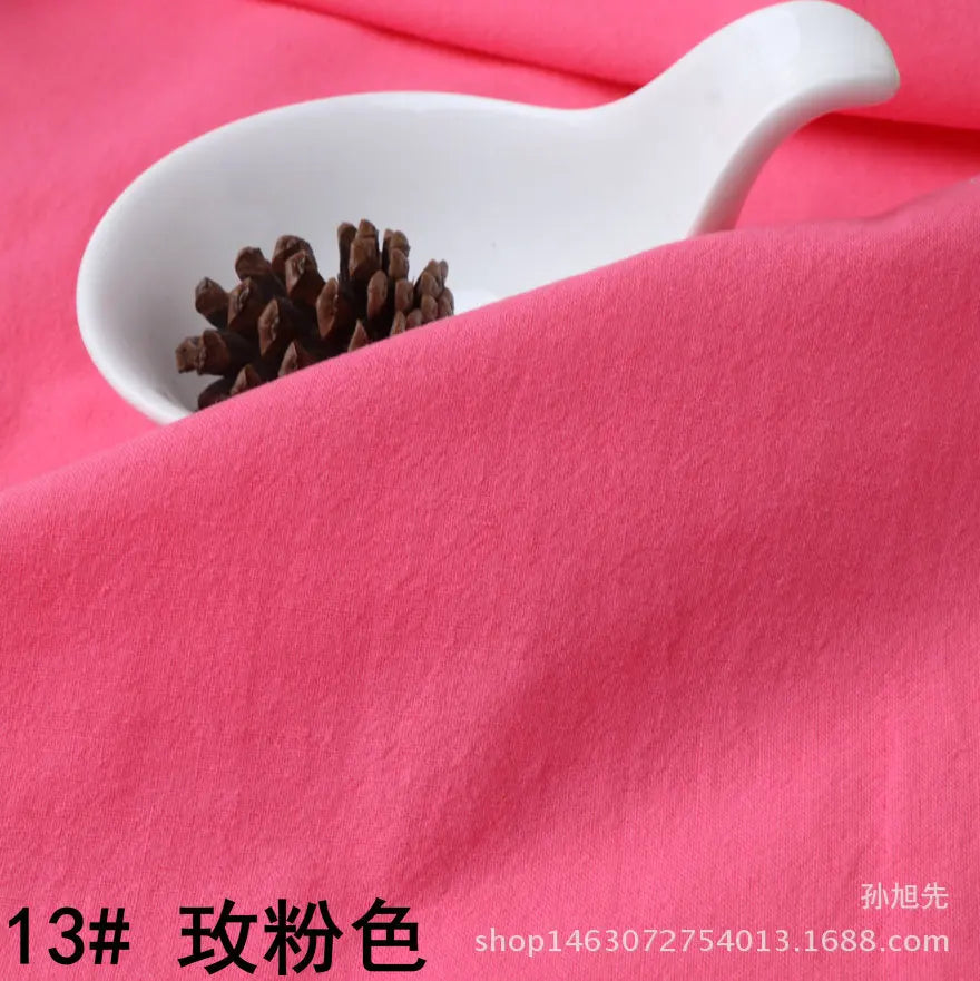 Cotton Linen Fabric Skin Texture Crepe