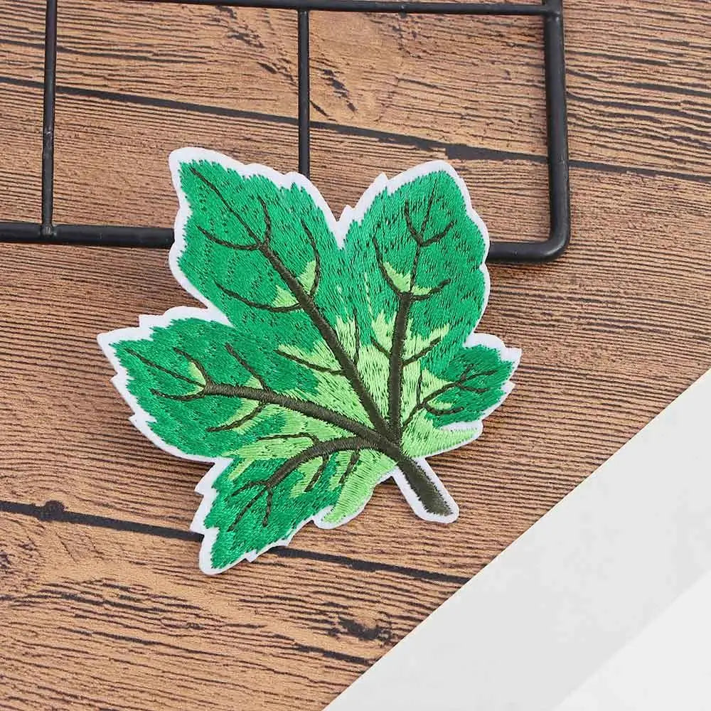 Unique Applique Stickers Colorful Maple Leaf