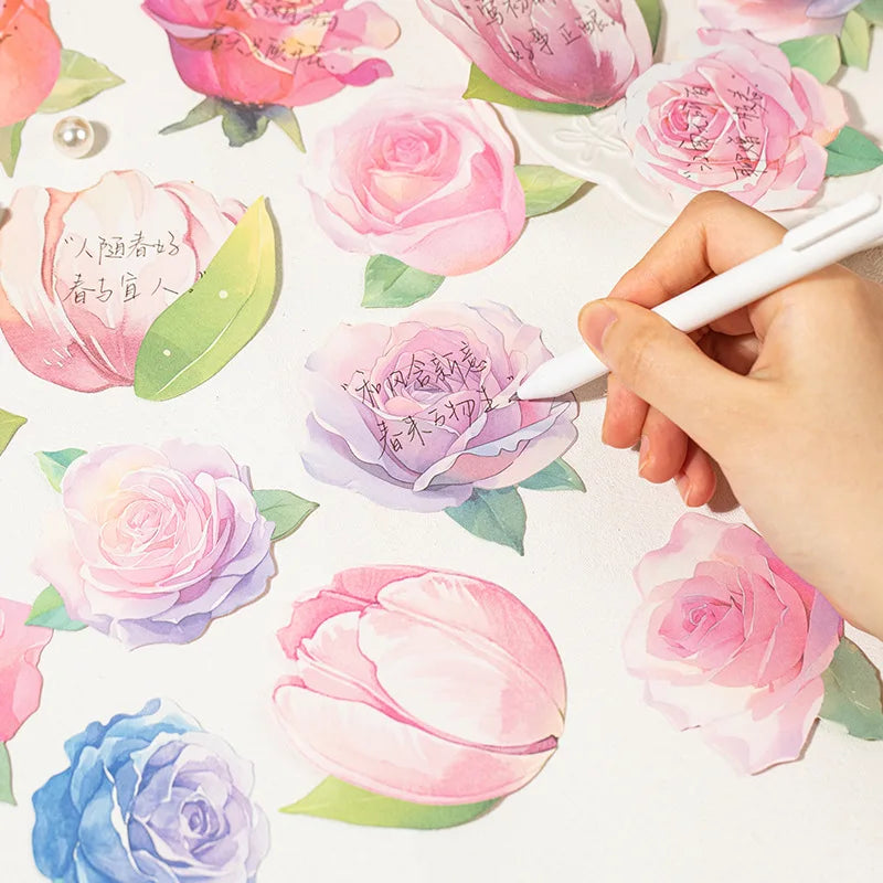 30pcs Kawaii Beautiful Flowers Memo Pad