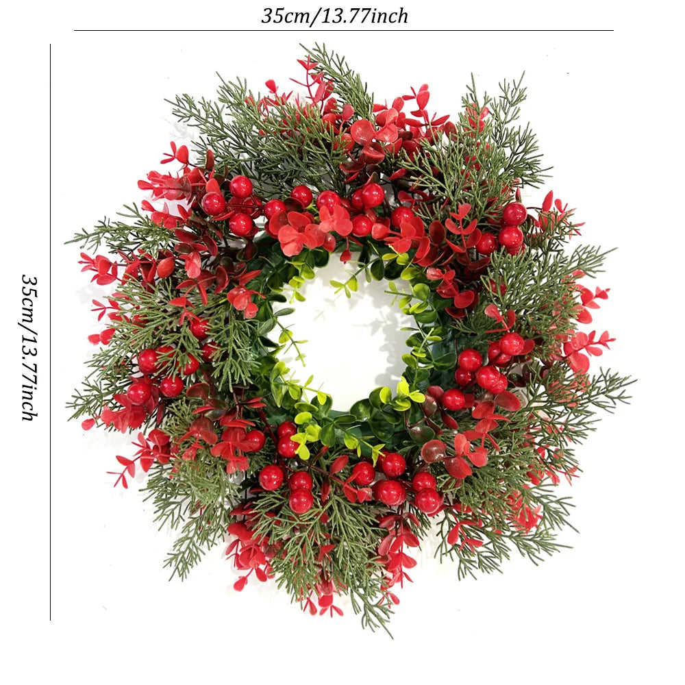 Artificial Red Berry Wreath 35cm