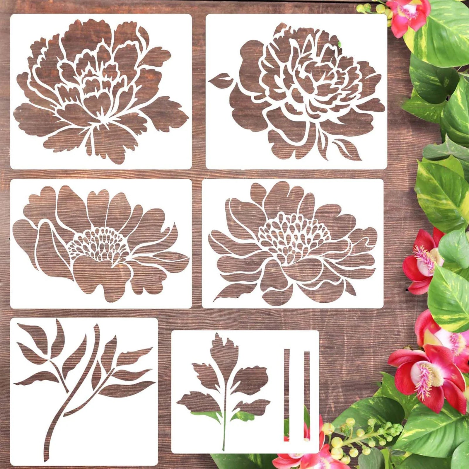 Garden Fence Large Flower Template