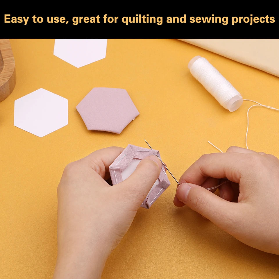 100/200/300 Count Paper Piecing Shapes Hexagon Paper Piecing Templates