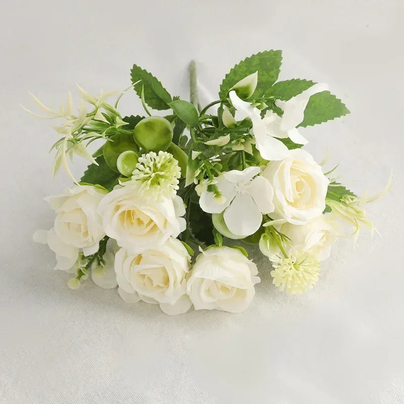 Artificial Flowers Silk Rose Wreath